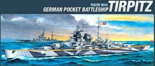 Academy Tirpitz Modellskip Byggesett 1:800