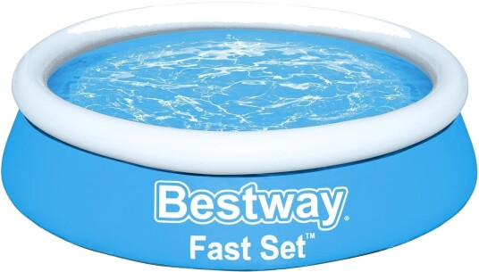 Bestway Oppblåsbart basseng Fast Set rundt 183x51 cm blå