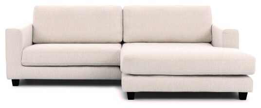 Juvila BILBAO Sofa m. bred sjeselong XL høyre, Råhvit Unoliving