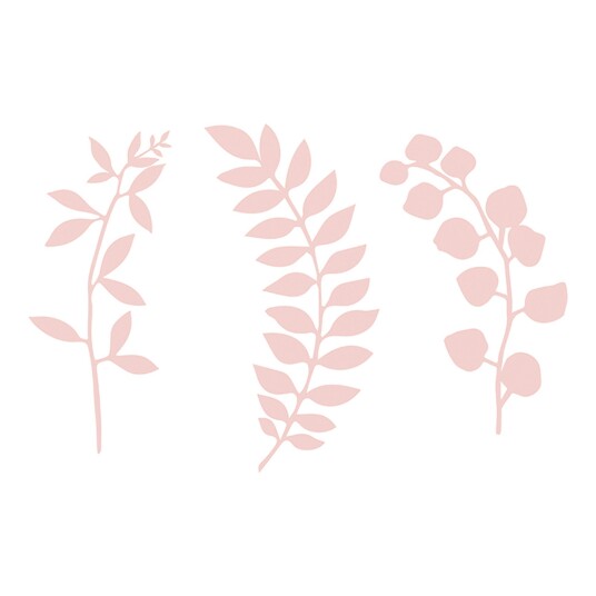 PartyDeco Borddekorasjoner Løv Rosa - 9-pakning