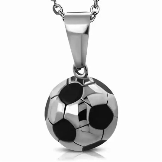 Halskjede "Red Football" Rustfritt stål. Halskjede "Red Football" Rustfritt stål.