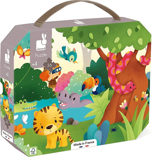 Janod Janod - Wild Animals Puzzle - 36 Pcs - Multi/patterned - ONE SIZE