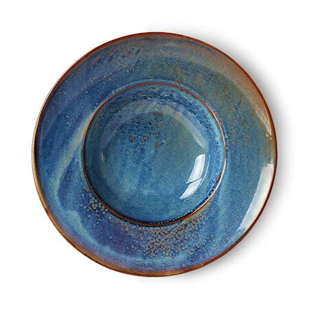 HKLiving Home Chef Ceramics pasta plate Rustic Blue