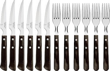 Tramontina Churrasco Biffbestikk 12 deler Brun/Blank Tramontina Churrasco Biffbestikk 12 deler Brun/Blank
