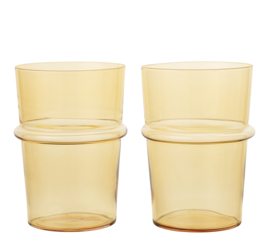 Ferm Living Boya drikkeglass høyt 45 cl 2 pakn. Yellow Ferm Living Boya drikkeglass høyt 45 cl 2 pakn. Yellow