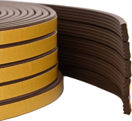 vidaXL Selvklebende vindusforsegling Brun 10 x 4 mm 50 m EPDM Skum