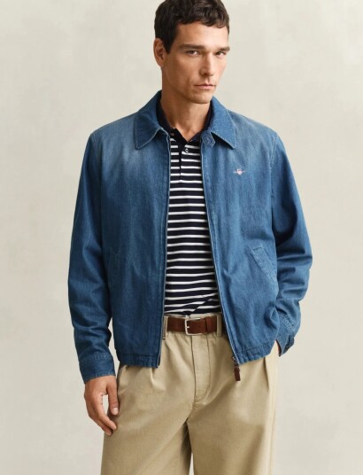 GANT Indigo Windcheater Jacket Blue XXXL GANT Indigo Windcheater Jacket Blue XXXL