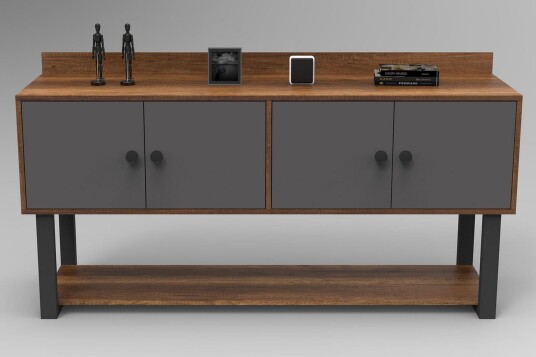 Numandro Avlastningsbord 180 cm Teak / Antrasitt