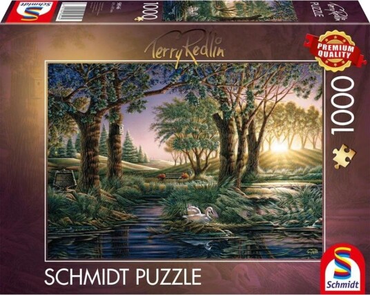 Schmidt Spiele Puslespill   1000 brikker   Terry Redlin: Morning Magic at the Pond