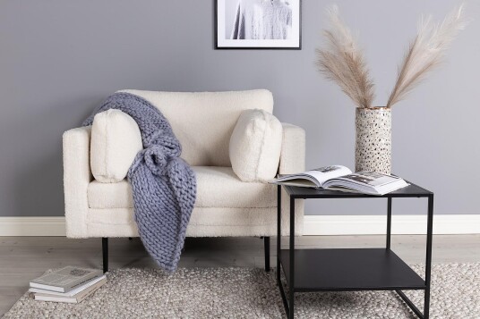Venture Home Boom Teddy Lenestol Hvit / Teddystoff Venture Home Boom Teddy Lenestol Hvit / Teddystoff
