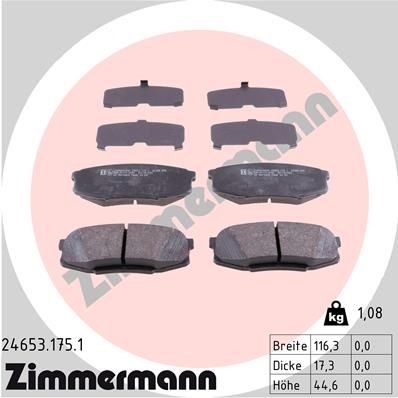 Bremseklosser ZIMMERMANN 24653.175.1 Bremseklosser ZIMMERMANN 24653.175.1