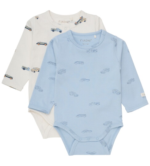 Blå Body I/e 2 pack Blue Tåke 50 Langermet Body Blå Hvit