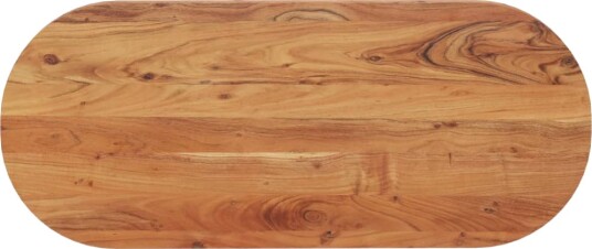 Bordplate 140x60x3,8 cm oval heltre akasie