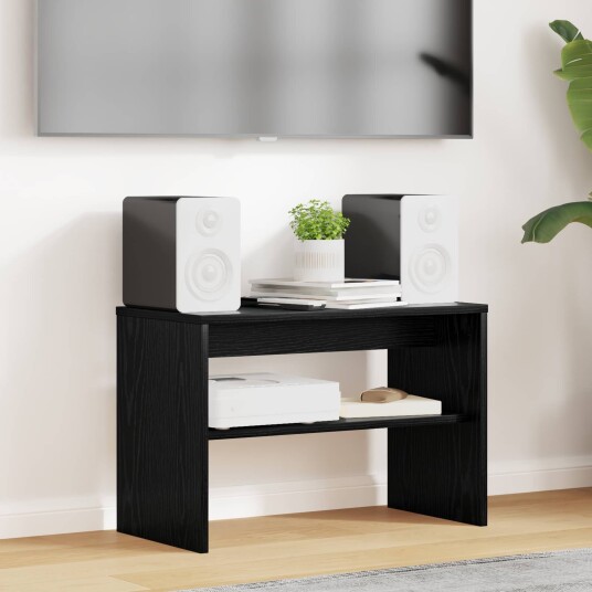  TV skap Svart Eik 60 x 30 x 40 cm Konstruert tre