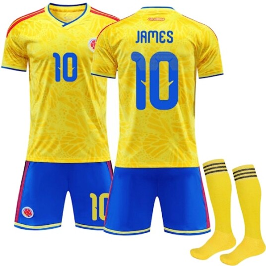 2026 World Cup Colombia Hjemme Barn Voksen Fotballtrøye Nr. 10 James 26