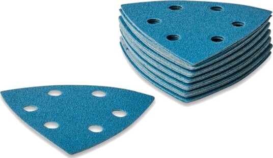 Trekantslipeark 90x90x90mm  Cool Blue 25 stk Korn P40