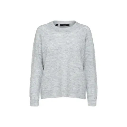 SELECTED FEMME Lulu LS Knit O-Neck Light Grey Melange XS SELECTED FEMME Lulu LS Knit O-Neck Light Grey Melange XS