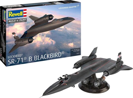 Revell Lockheed SR-71B Blackbird Modellfly Byggesett - 1:48 - 201 Deler