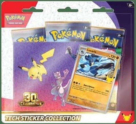 Pokemon 30th Celebration: Lucario Tech Sticker Collection