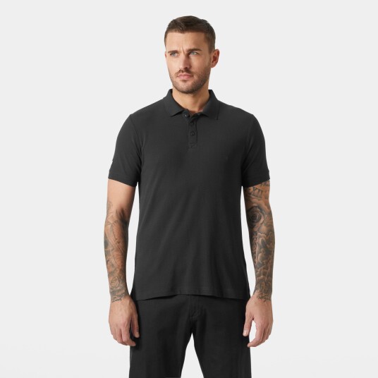 Helly Hansen Herre Crewline Hurtigtørkende Performance Polo Svart 2xl