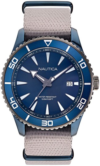 Nautica Herreklokke NAPPBF908 Blå/Tekstil Ø44 mm Nautica Herreklokke NAPPBF908 Blå/Tekstil Ø44 mm