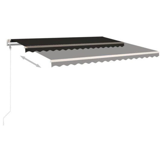 vidaXL Automatisk uttrekkbar markise 400x350 cm antrasitt
