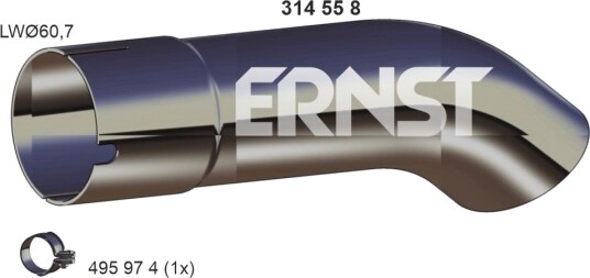 Eksosrør ERNST 332491