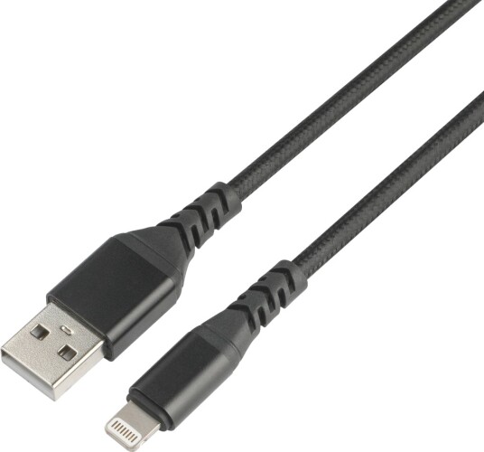 DACOTA PLATINUM USB-LIGHTNING KABEL 3M, SVART