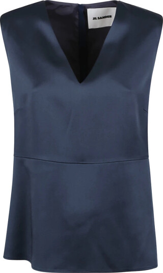 Jil Sander Dame Topper Blå M,
