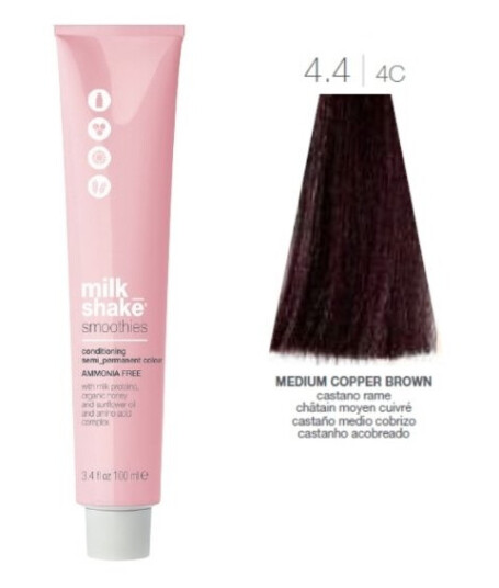 Milk Shake Milk Shake Smoothies Ammonia-Free Semi-Permanent Hair Dye 4.44C  100 Ml For Women