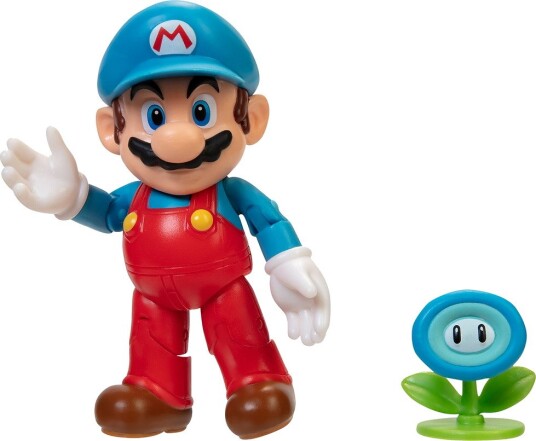 Super Mario Lekefigur - 10 cm - Ice Mario - Super Mario - OneSize - Lekefigur Blå Rød