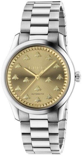 Gucci Dameklokke YA1264191 G Timeless Gullfarget/Stål Ø38 mm