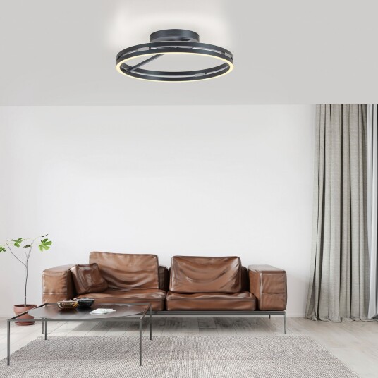 Taklampe PURE PURE Loop dimmbar Grå Stue Aluminium Moderne 17 Grå