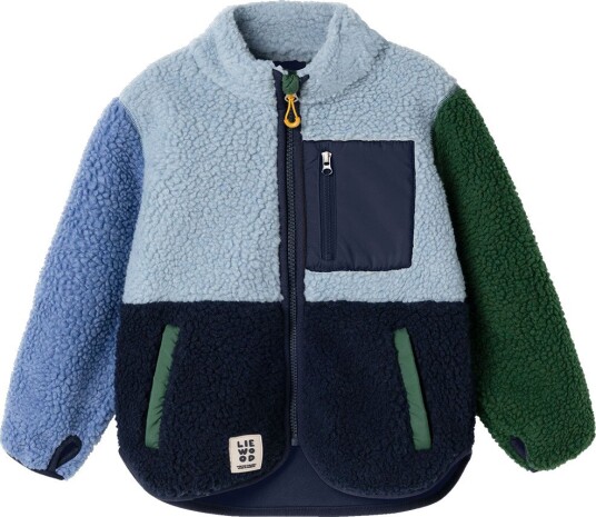 Liewood Fleecejakke Teddy Nolan Arrows Classic Navy/Multi Liewood 12 år (152) Fleecejakke Armygrønn Blå Grønn Lyseblå Marineblå