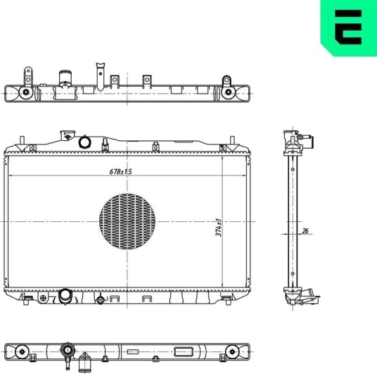 ERA 673344 Radiator motorkjøling