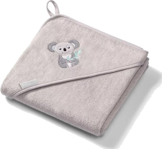BabyOno 34605 Bambus Babyhåndkle med hette - 100x100cm - Grå med koala