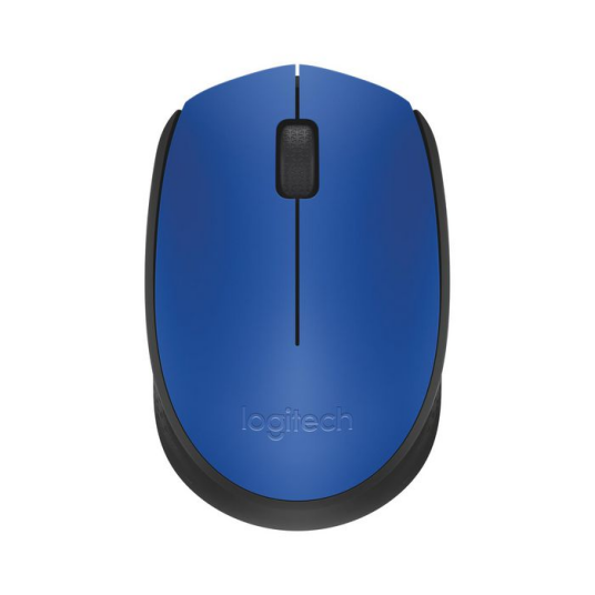 Logitech M171 Trådløs Optisk Mus for PC - 1000 DPI - Ambidekstriøs - Blå/Svart