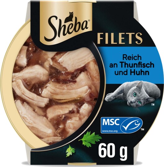 Sheba Våtfôr Filets Med Tunfisk Kylling 32 X 60 G