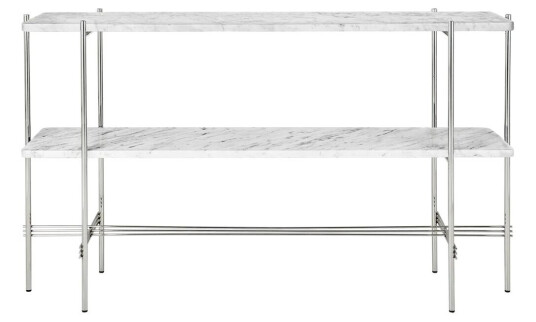 Gubi TS Console avlastningsbord 120 x 30 x 72 cm White carrara marble-stål Gubi TS Console avlastningsbord 120 x 30 x 72 cm White carrara marble-stål