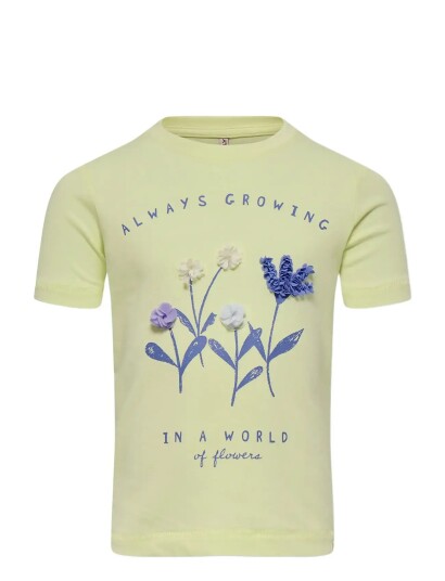 Kids Only Kmgbloom Ss Reg Printed Tee Jrs - Yellow - 128 Kids Only Kmgbloom Ss Reg Printed Tee Jrs - Yellow - 128