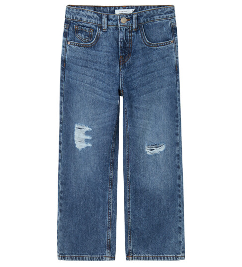name it Nkfrose Hw Wide Jeans Destr 1411-Be Noos Blue 134