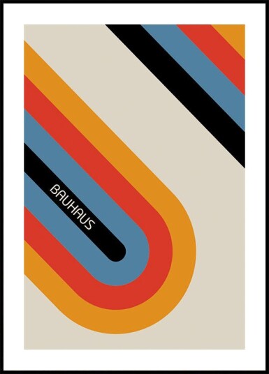Bauhaus Stripes Plakat Plakat / 70x100cm