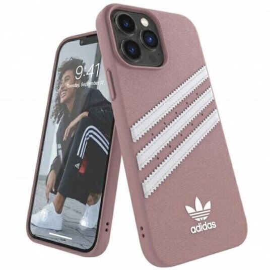 Adidas Støpt PU Mobildeksel i Rosa til iPhone 13 Pro Max 6,7"
