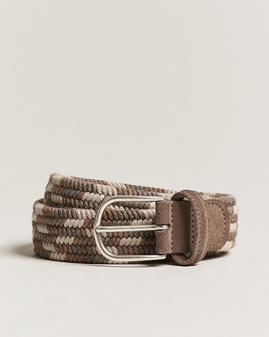 Anderson's Braided Wool Belt Multi Natural