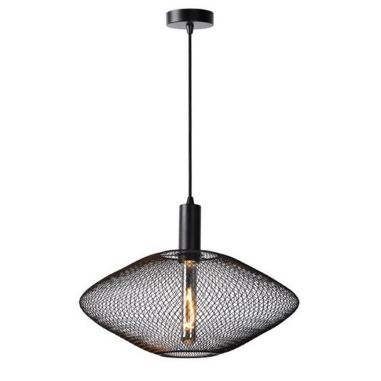 Lucide Mesh Taklampe Ø45 Sort Dimbar