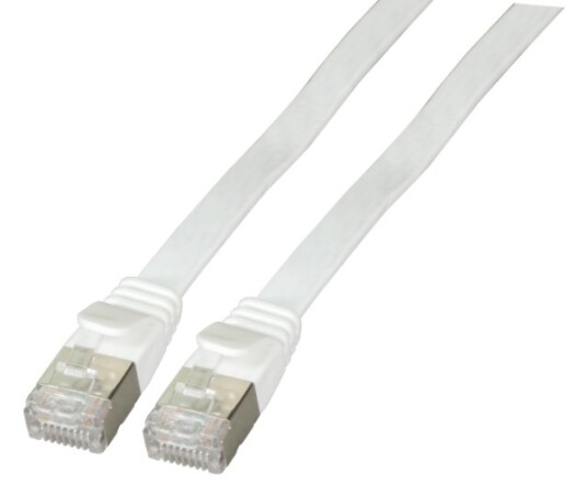 Produsent Efb Elektronik Rj45 Flat Patchkabel U/Ftp Cat.6A Pvc 0,15M Hvit Den Parskjermede Cat.6A Rj45 Flat Patch Kabelen Sikrer Svært Gode Egenskaper For 10 Gigabit Ethernet Applikasjoner. Flat Patch Kabelen Imponerer Med Sin Flate Design Og E K5545WS.0,