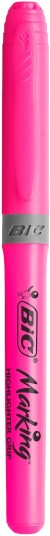 Bic Brite Liner Grip Text Marker Rosa