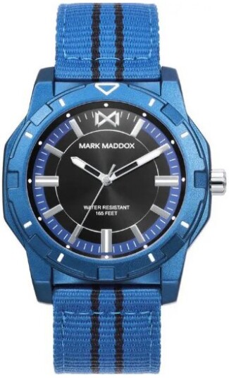 Mark Maddox Herreklokke HC0126 37 Classic Sort/Lær Ø43 mm