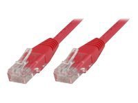 MicroConnect - Nettverkskabel - RJ-45 (hann) til RJ-45 (hann) - 10 m - UTP - CAT 5e - rød
