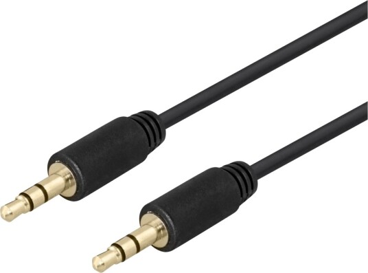 Deltaco Lydkabel 3,5 Mm Stereo Hann Til 3,5 Mm Stereo Hann 2 M Svart